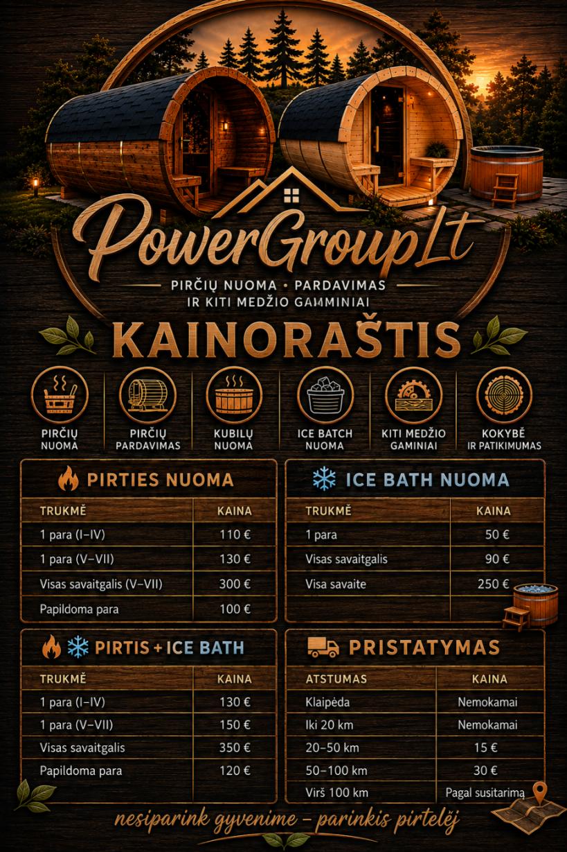 Nuomos kainoraštis